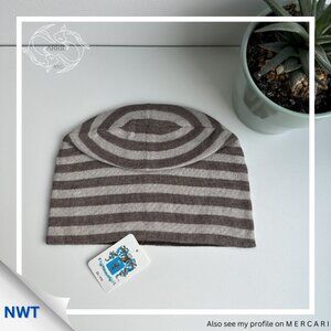 Portolano - Beige and Brown Striped Beanie